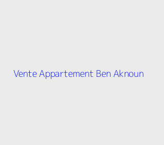 Vente Appartement F5 Alger